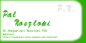 pal noszlopi business card